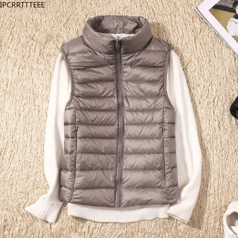 Women's Ultra-Thin Duck Down Vest for Autumn & Winter