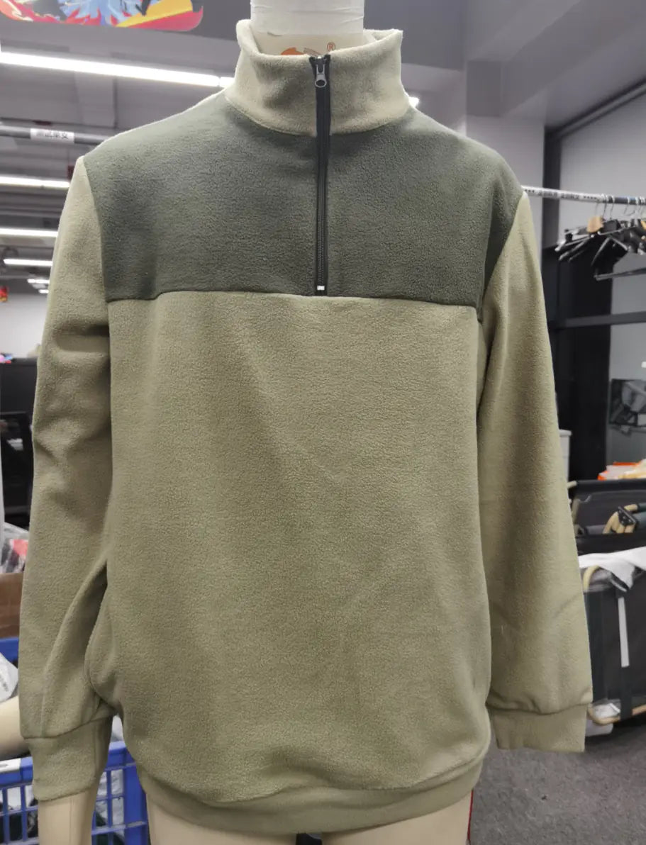Men's Long Sleeve Zipper Stand-up Collar Sports Sweatshirt