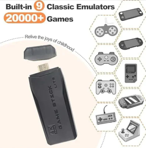 M8 Portable Gaming Console with Wireless Controllers & 64GB SD