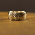 Simple Retro Carved Tree of Life Ring