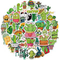 50 PCS Original Small Fresh Cactus Stickers Set