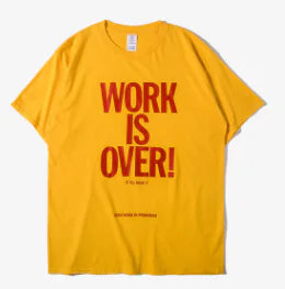 Japanese Style Casual Men's T-Shirt with Letter Print