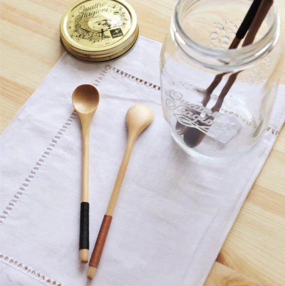 Long Handle Wooden Stirring Spoon for Coffee and Juice