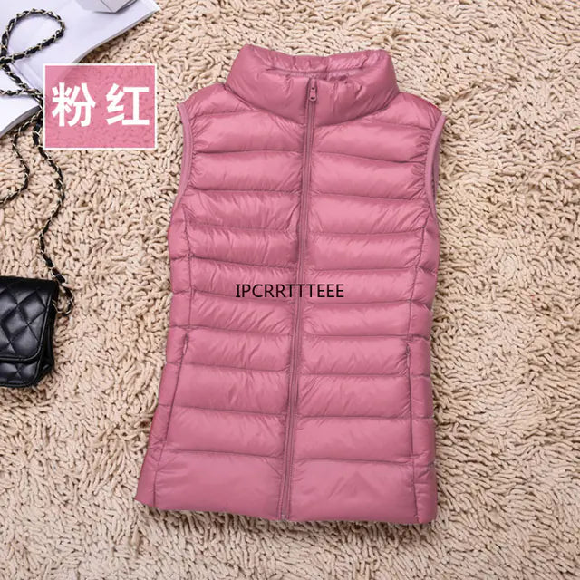 Women's Ultra-Thin Duck Down Vest for Autumn & Winter