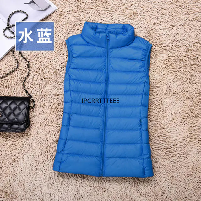 Women's Ultra-Thin Duck Down Vest for Autumn & Winter