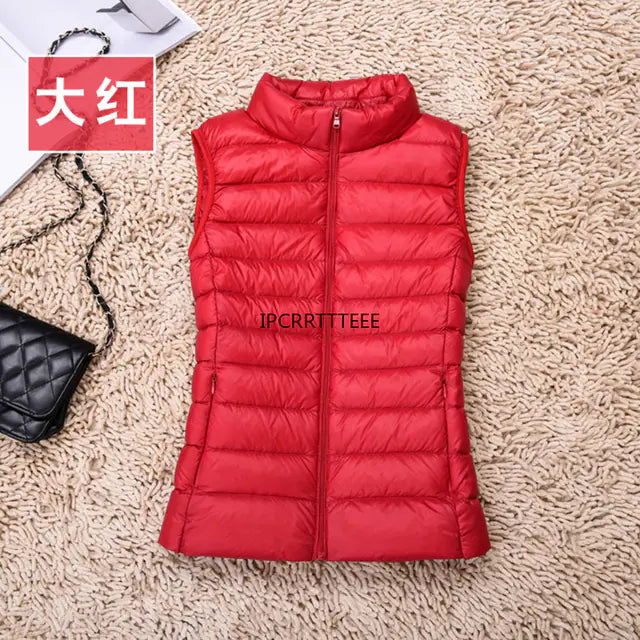 Women's Ultra-Thin Duck Down Vest for Autumn & Winter