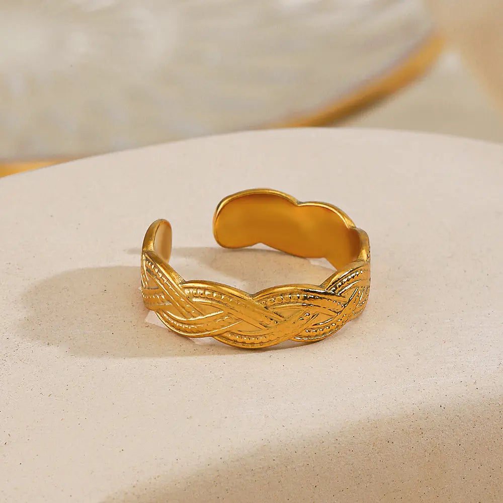 Retro Hip Hop Titanium Steel Ring for Women