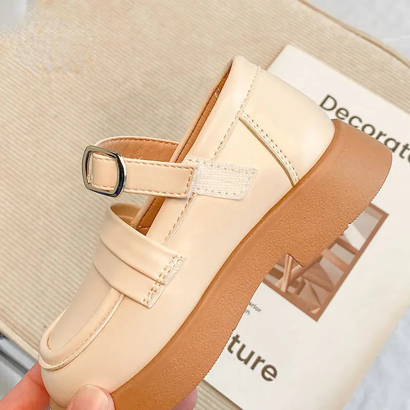 Girls' Classic Leather Flats for School and Parties