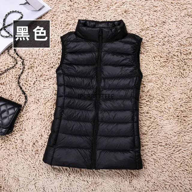 Women's Ultra-Thin Duck Down Vest for Autumn & Winter