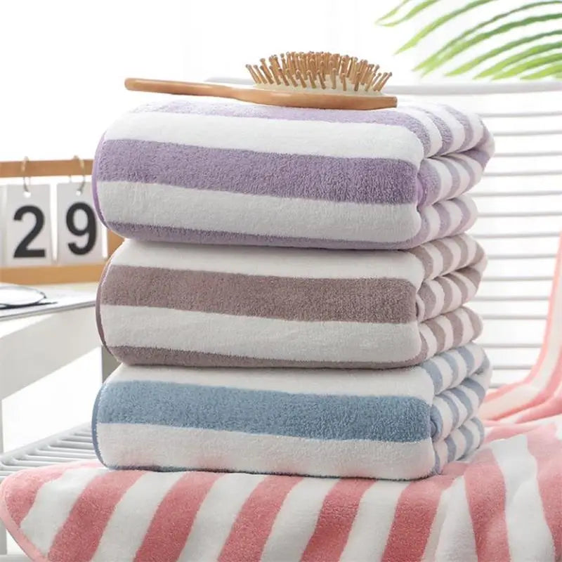 Cotton Stripe Face Bath Towel for Adults and Kids