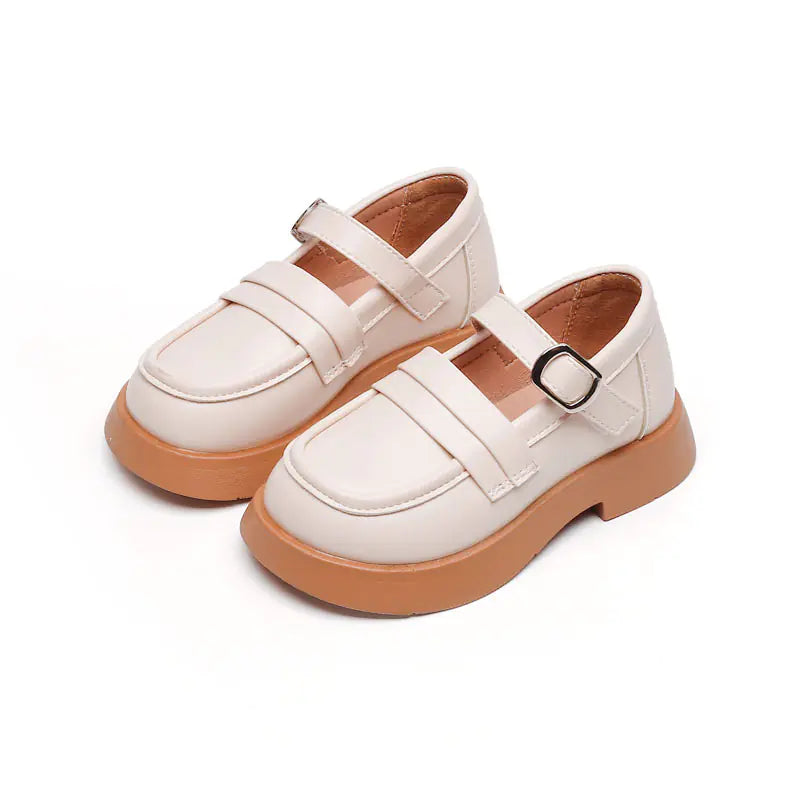 Girls' Classic Leather Flats for School and Parties