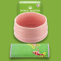 Marce Matcha Bowl Set- Matcha Bowl and Towel (Pink)