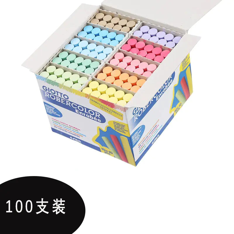 Giotto 100-Pack Colored Dustless Chalk Markers